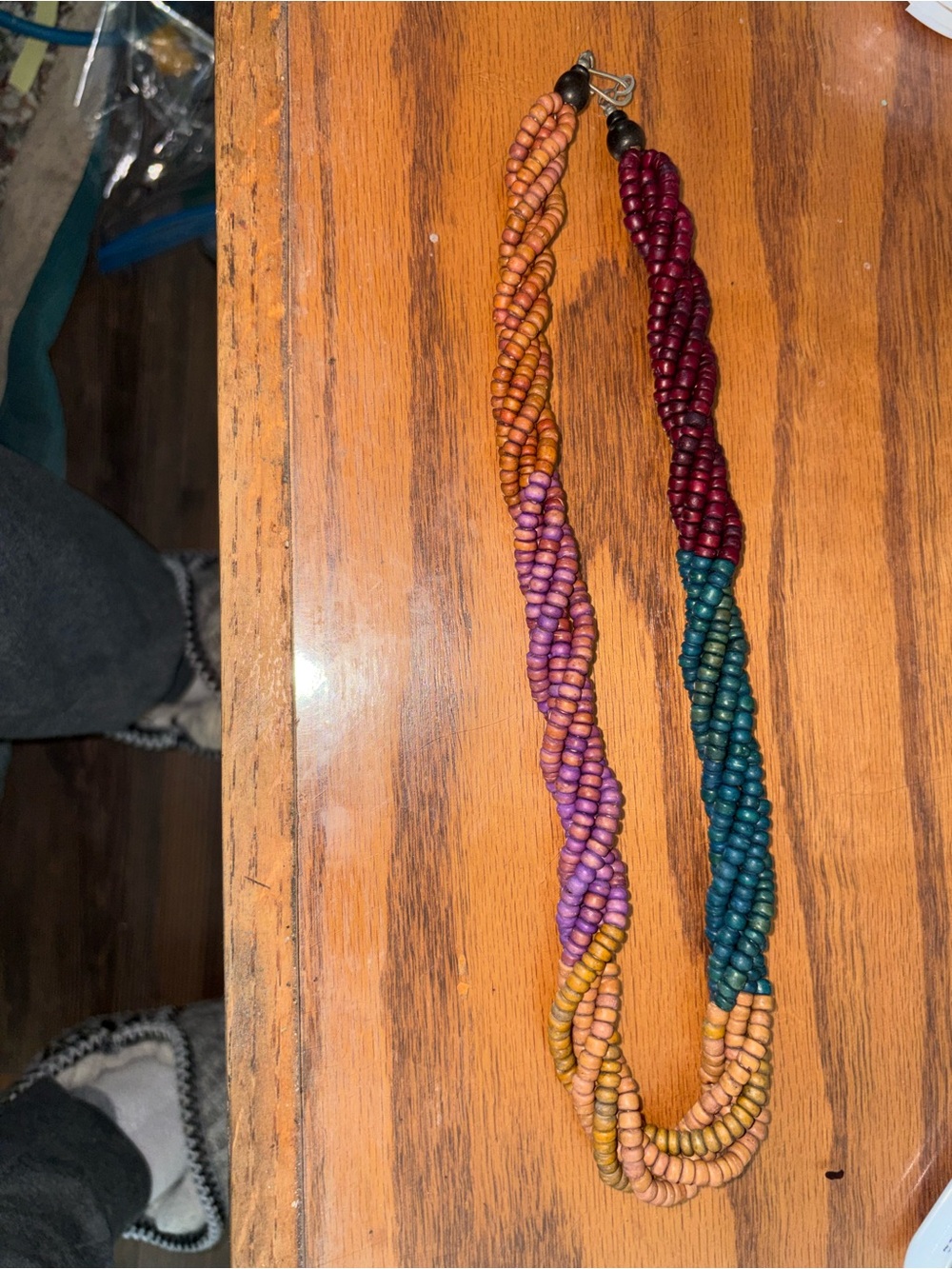 Multicolor Beaded Twist Necklace - Women Jewelry 11 3/4 inches